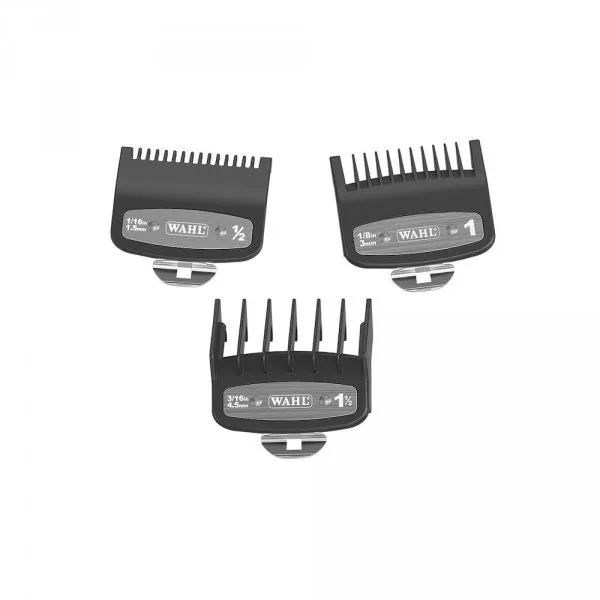 Prémiové barber hřebeny WAHL 1,5mm, 3mm a 4,5 mm