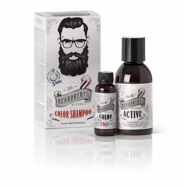Beardburys barvící šampon na vlasy a vousy-černý