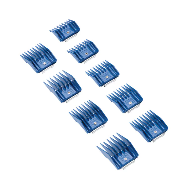 Sada plastových hřebenů Andis s kovovou sponou - set I (1,5-14 mm)