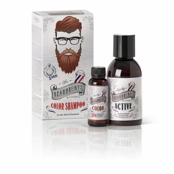 Beardburys barvící šampon na vlasy a vousy-tmavě hnědý