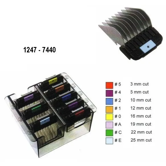 Přídavné kovové hřebeny WAHL 1247-7440 - set - Obrázek 1