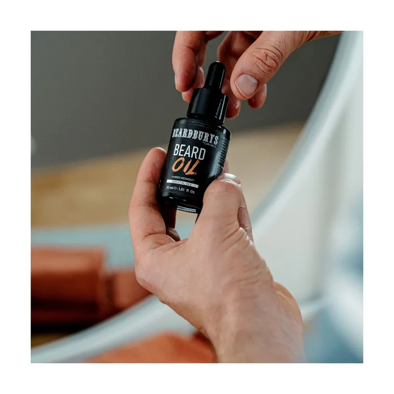Olej na vousy BEARDBURYS Amber Midnight - 30 ml. - Obrázek 3