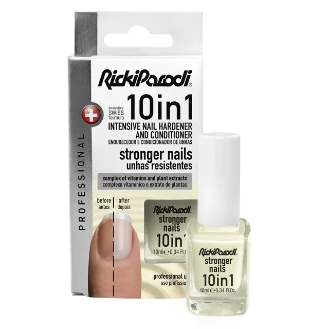 Ošetřující lak na nehty RICKI PARODI 10 in1 Milky White - Obrázek 1