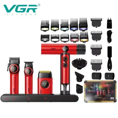 Střihací souprava VGR VOYAGER Stepless Pro 4in1 - červená - Obrázek 2