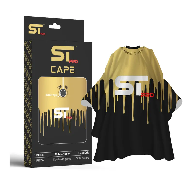 Kadeřnická pláštěnka STpro Gold Drip - Obrázek 1