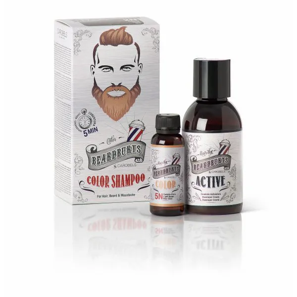 Beardburys barvící šampon na vlasy a vousy-světle hnědý - Obrázek 1