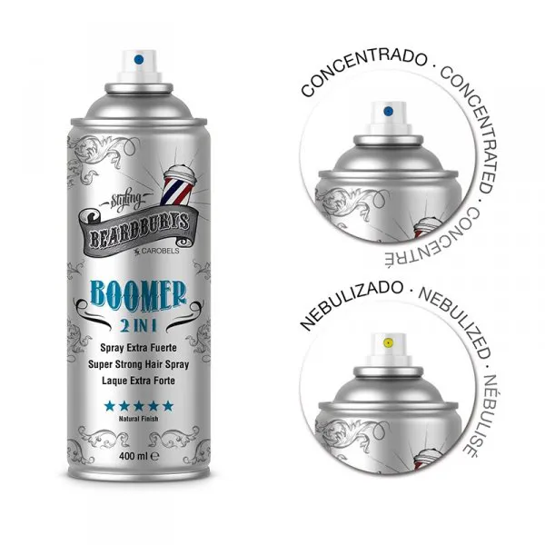 Fixační sprej na vlasy Beardburys Boomer 2v1 400 ml. - Obrázek 2