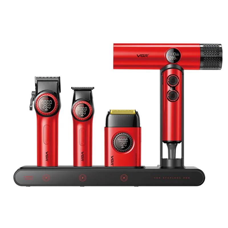 Střihací souprava VGR VOYAGER Stepless Pro 4in1 - červená - Obrázek 1