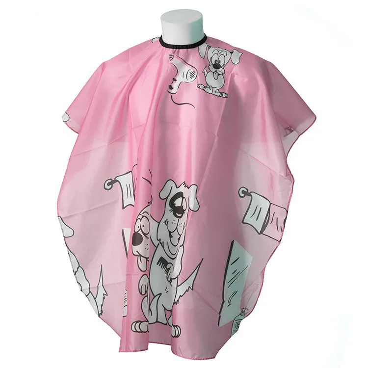 Kadeřnická pláštěnka "Doggy Pink" - Obrázek 1